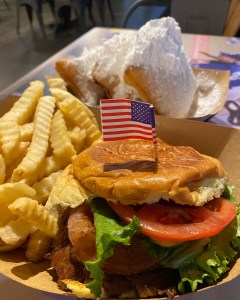 Bay Town Burger with MoBay Beignet 