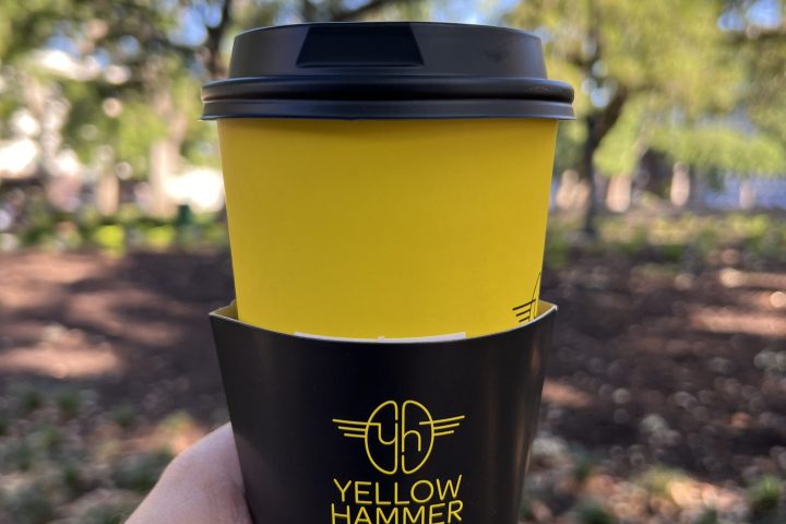 a hand holding a cup of coffee