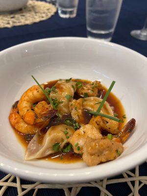 a bowl of food on a plate