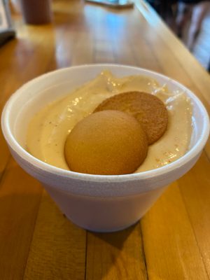 a bowl of food on a table